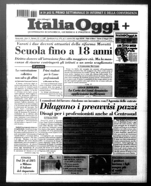 Italia oggi : quotidiano di economia finanza e politica